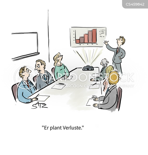 Verlust Cartoons und Karikaturen mit Prognostizierter Verlust