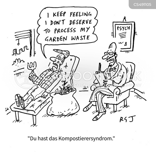 Cartoons und Karikaturen mit Komposter