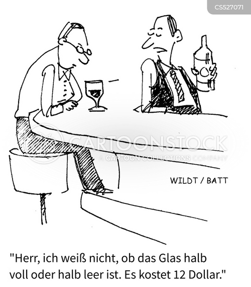 Halb Cartoons und Karikaturen mit Das Glas Ist Halb Voll