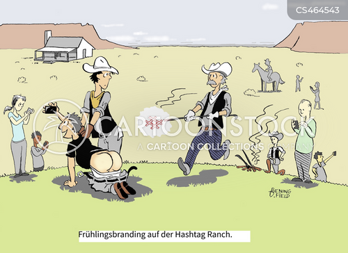 Cartoons und Karikaturen mit Hash-tag