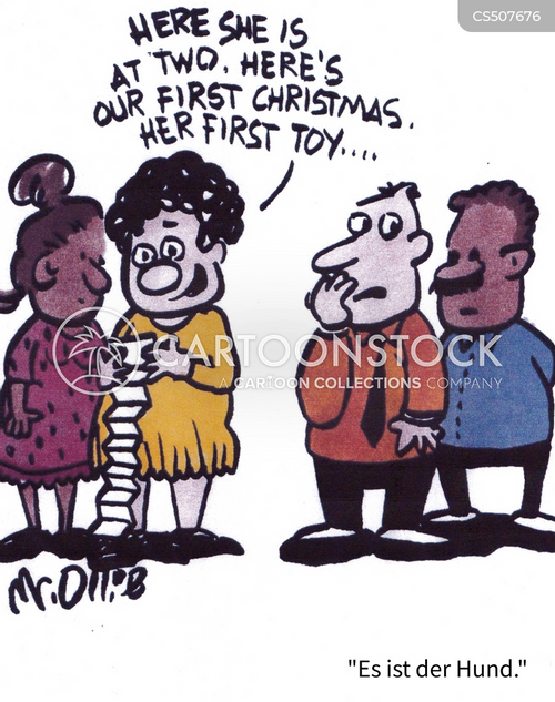 Cartoon Hun Cartoons und Karikaturen mit Babyfoto