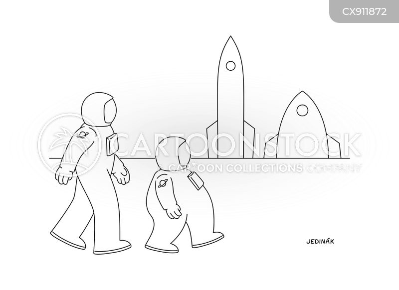 Space Suits Cartoons and Comics - funny pictures from CartoonStock