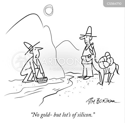 gold panning cartoon