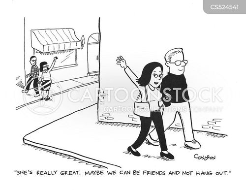 hanging out with friends cartoon
