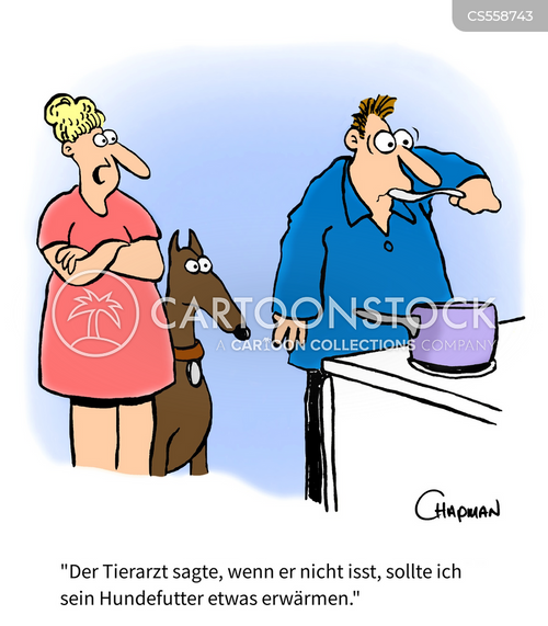 Cartoon Hun Cartoons und Karikaturen mit Hund Essen
