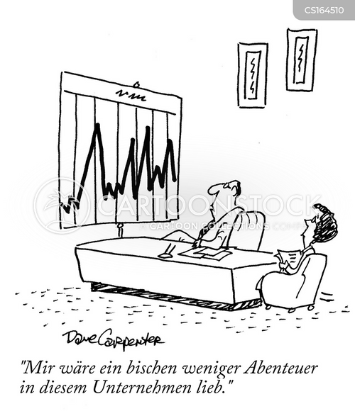Cartoons und Karikaturen mit Bilanz