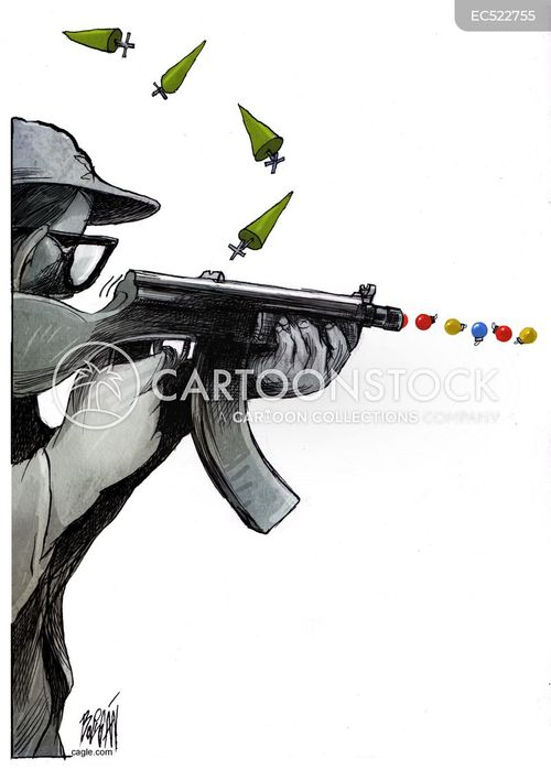 Gunfire Cartoons and Comics - funny pictures from CartoonStock