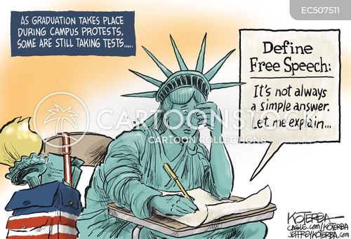Student Rally Cartoon Campus Protests Cartoons and Comics - funny pictures from CartoonStock