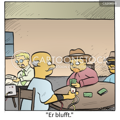 Cartoons und Karikaturen mit Polygraphenmaschine