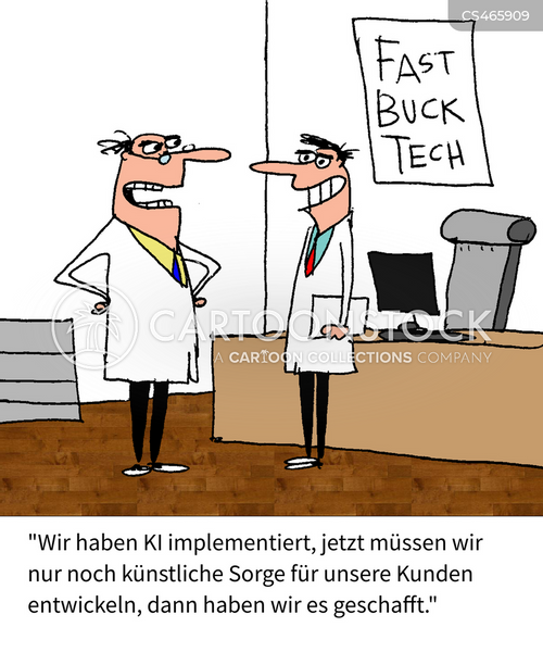 Cartoons und Karikaturen mit Knstliche Empathie