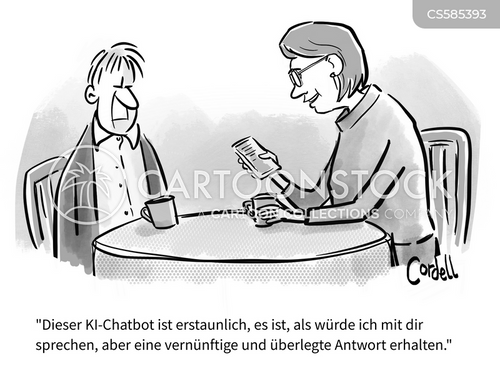 Chat Control Karrikatur Cartoons und Karikaturen mit Chat-bot