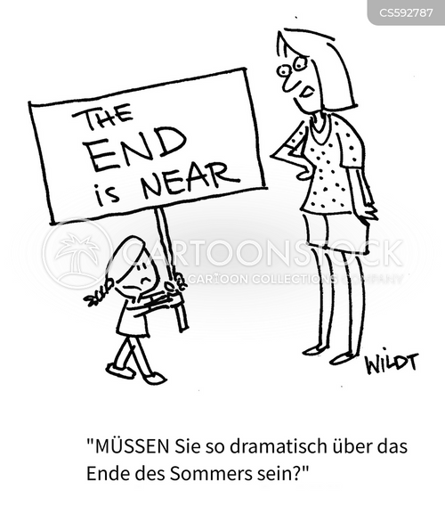 Cartoons und Karikaturen mit Ende Des Sommers