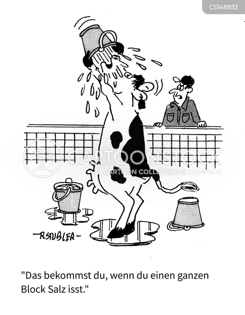 Der Block Cartoon Cartoons und Karikaturen mit Salzblock
