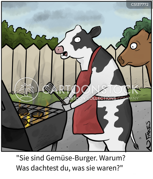 Cartoons und Karikaturen mit Rindfleischburger