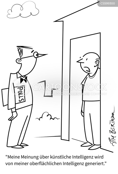 Cartoons und Karikaturen mit Intelligenz