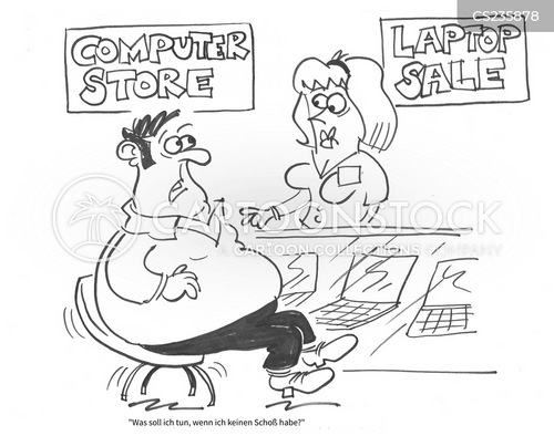Cartoon Computer Order Cartoons und Karikaturen mit Computer Verkauf