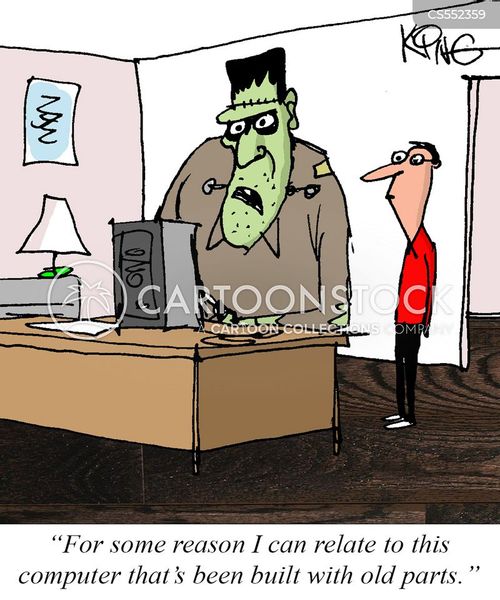 Computer Part Cartoon Character Computer Parts Cartoons and Comics - funny pictures from CartoonStock