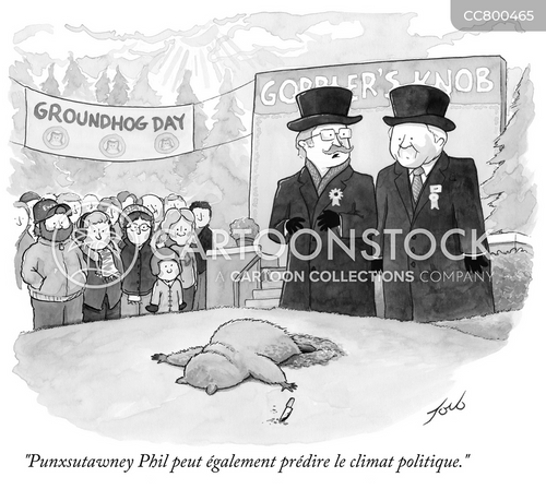 Dessins humoristique et caricaturés avec Punxsutawney Phil