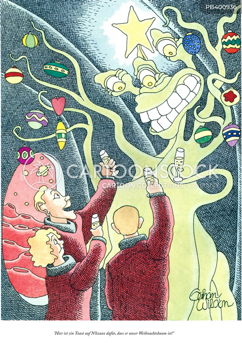 Cartoons und Karikaturen mit Alien-invasionen