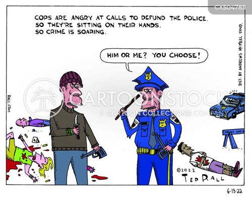 Defund The Violence Cartoons and Comics - funny pictures from CartoonStock