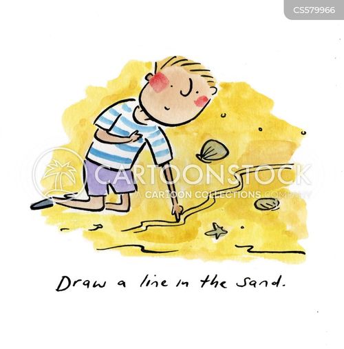 Line In The Sand Cartoon