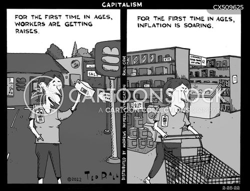 Inflation Salary Cartoons and Comics - funny pictures from CartoonStock