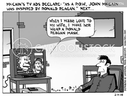 Reagan Riddle Cartoon Outrageous Statement Cartoons and Comics - funny pictures from CartoonStock