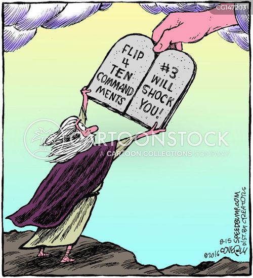 3 Commandment Cartoons and Comics - funny pictures from CartoonStock