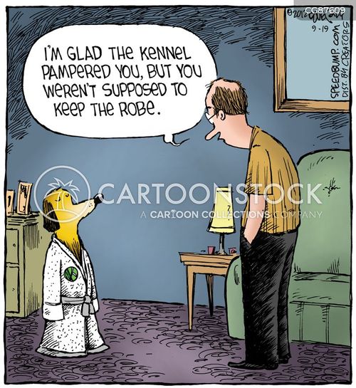 Bathrobe Cartoons and Comics funny pictures from CartoonStock