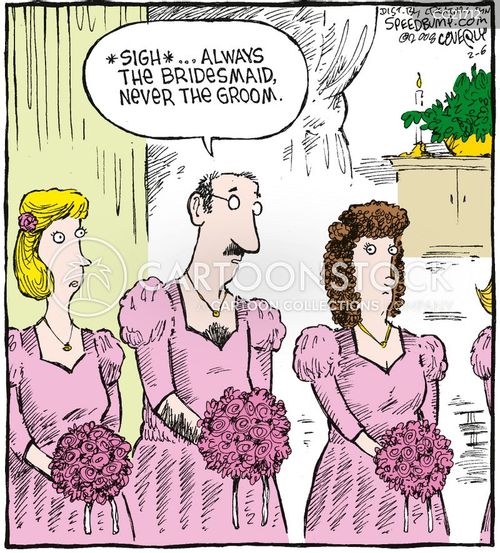 Bridesmaid Dresses Cartoons and Comics - funny pictures from CartoonStock