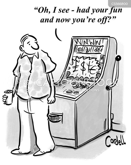 Slot Machine Cartoon  Funny Gift for Slot Machine Player