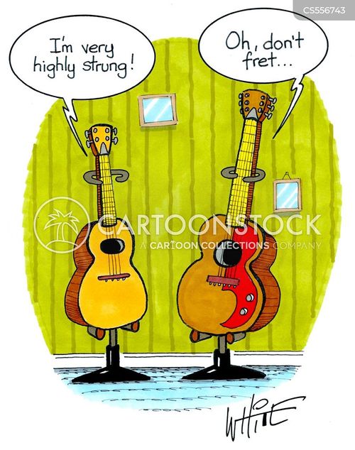 Guitar Strings Cartoons and Comics funny pictures from CartoonStock