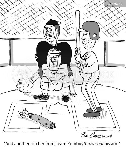 Baseball Pitcher Cartoons and Comics - funny pictures from CartoonStock