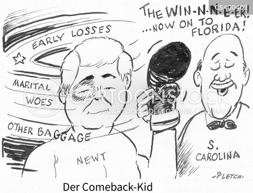 Cartoons und Karikaturen mit 68 Comeback-special