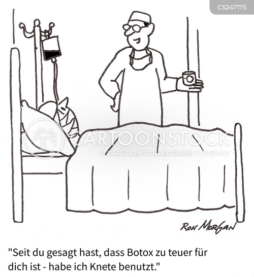 Cartoons und Karikaturen mit Botox-alternativen