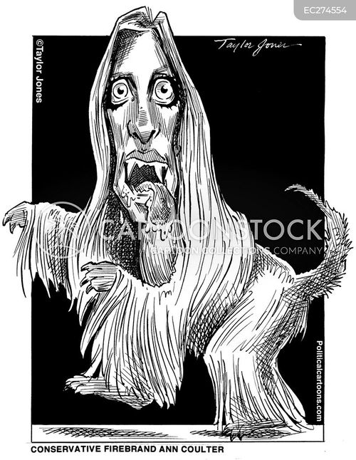 Political Talk Show Cartoons and Comics - funny pictures from CartoonStock - Ann Coulter’s Height: Conservative Commentator’s Edge