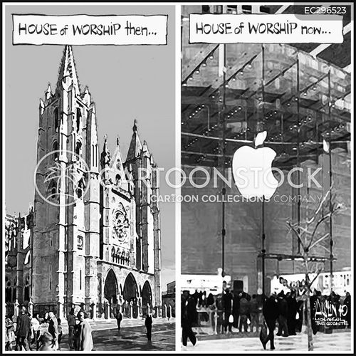 Cartoon Apple Computer Store Apple Logo Cartoons and Comics - funny pictures from CartoonStock