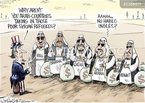arab refugee response cartoon with syria and the caption Arab Refugee Response by Joe Heller