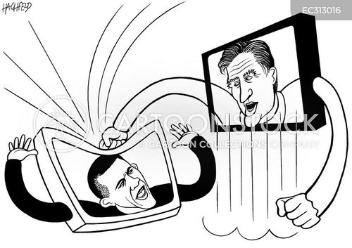 Tv Duel Cartoons and Comics - funny pictures from CartoonStock