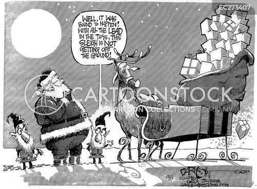 Sleigh Too Heavy Cartoons and Comics - funny pictures from CartoonStock