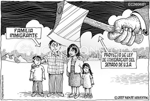 caricaturas politicas de inmigracion