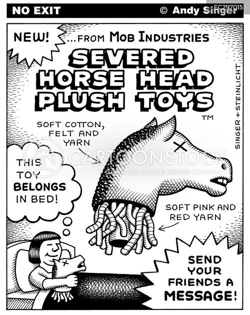 Severed Horse Head Pillow