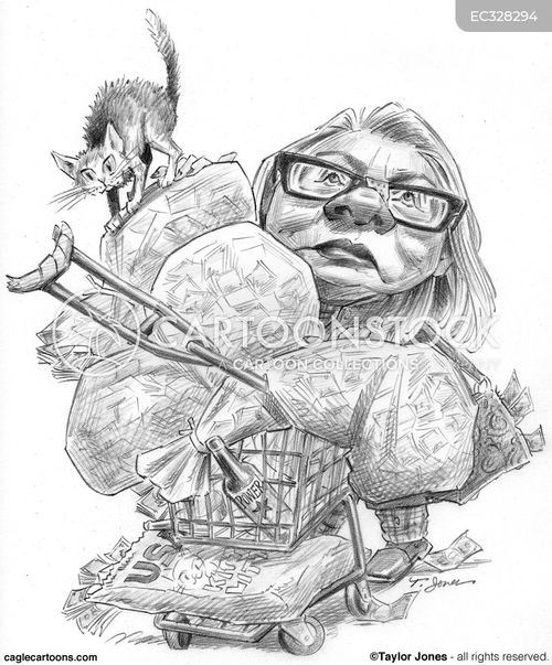 Bag Lady Cartoons and Comics funny pictures from CartoonStock