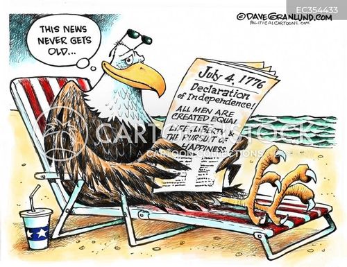 cartoon of declaration of independence