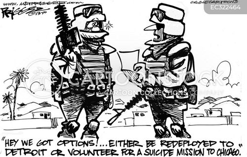 Defector Cartoon Urban Deployment Cartoons and Comics - funny pictures from CartoonStock