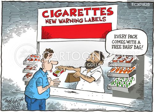 Cigarette Warning Labels Cartoons and Comics