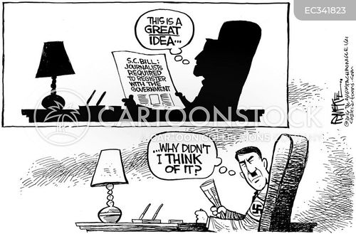 Press Credentials Cartoons and Comics - funny pictures from CartoonStock