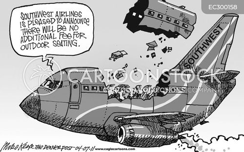 Airplane Safety Cartoons and Comics - funny pictures from CartoonStock