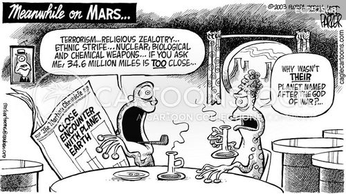 Cosmic Connection Cartoons and Comics - funny pictures from CartoonStock