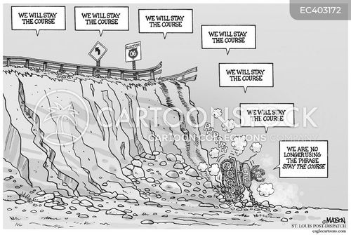 Changing Course Cartoon Stay On The Path Cartoons and Comics - funny pictures from CartoonStock